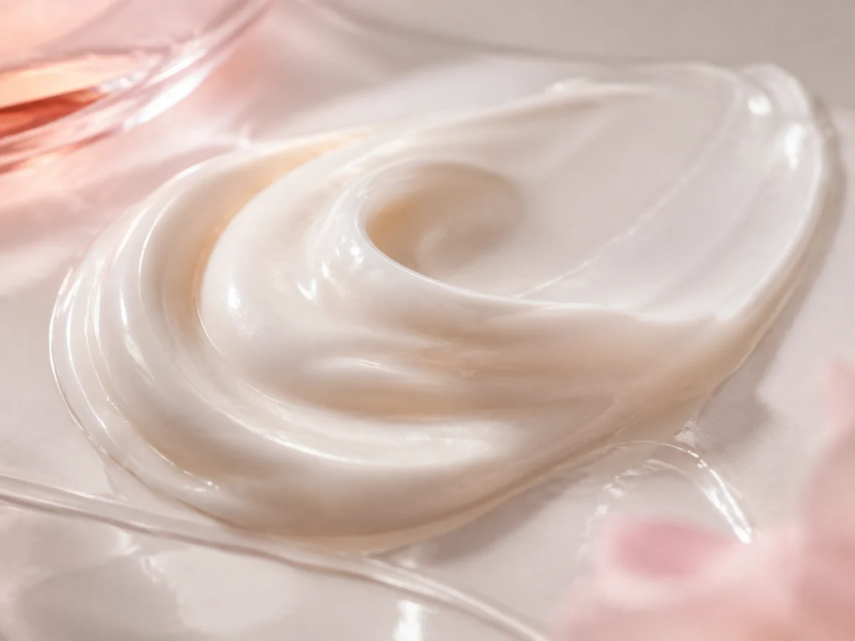 Illustrative skincare cream texture